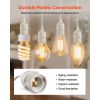 Plug in Hanging Light Cord Kit, 16ft Lantern Extension Cords, 2 Pack E26 Light Socket Lamp Cord Replacement, Secure & Sturdy, Easy to Install