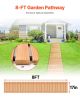Wooden Garden Pathway, 8 ft L x 17 in W, Non-Slip Straight Garden Walkway, Roll Out Cedar Outdoor Walkway Path with Wire Rope Connection