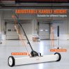 36-Inch Magnetic Sweeper with Wheels, 55 lbs Capacity, with Telescoping Magnetic Pickup Tool, Adjustable Handle