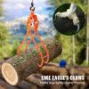 Timber Claw Hook, 28 inch 4 Claw Log Grapple for Logging Tongs, Swivel Steel Log Lifting Tongs
