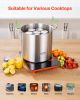21 QT Canning Pot with Rack and Lid, Stainless Steel Waterbath Canner with Dual Handle and Glass Lid, Compatible with All Cooktops: Induction, Gas