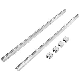 Linear Guide Rail Set, SBR16 800mm, 2 PCS 31.5 in/800 mm SBR16 Guide Rails and 4 PCS SBR16UU Slide Blocks