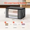 60L Large Storage Bags, 6 Pack Clothes Storage Bin, Foldable Closet Organizers Containers with Handle, Nov-woven Fabric Storage Bag for Clothing
