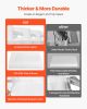 No Hook Shower Curtain, 2-in-1 Waterproof Waffle Weave Shower Curtains, 240 GSM Curtain with Snap-in Liner, See-Through Window, and Magnets