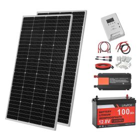 400W 12V Complete Solar Power Kit