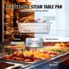 6 Pack Hotel Pans, 1/3 Size Anti-Jam Steam Pan, 0.8mm Thick Stainless Steel Restaurant Steam Table Pan, 4-Inch Deep Commercial Table Pan