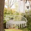 Macrame Hanging Swing Chair, Cotton Rope Seat with Cushion & Metal Frame
