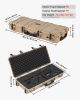 Hard Rifle Case, Lockable Rifle Case with 4 Layers Pre-cut Foams, 36 in Gun Storage with Wheels