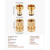 Garden Hose Quick Connect, 3/4 inch Male & Female, 200 PSI Heavy Duty Solid Brass Quick Connector, 2 Sets Garden Hose Fitting