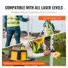 Aluminum Grade Rod, 9-Feet/8ths 3 Sections Telescopic Measuring Rod, Double-Sided Scale 1/8in Leveling Rod Stick