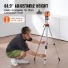 Laser Level Tripod, ¼ x 20 Thread Mount, 27.36-68.11 inch Height Adjustment with Integrated Level Bubble Lightweight Laser Scanner Stand