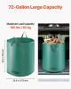 3-Pack 72 Gallon Reusable Yard Waste Bag, Large Lawn Garden Bags, Heavy Duty Collapsible Garden Leaf Trash Container, Stand-Up Grass Clipping Bin