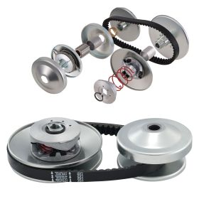 Go-Kart Torque Converter, 3/4" Go-Kart Clutch Kit, 30 Series Asymmetrical Driver Pulley Replacement with Drive Belt, for 2-8 HP Small Engines