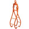Timber Claw Hook, 28 inch 4 Claw Log Grapple for Logging Tongs, Swivel Steel Log Lifting Tongs