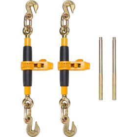 Ratchet Chain Binder, 5/16"-3/8" Heavy Duty Load Binders, with G80 Hooks 7,100 lbs Secure Load Limit, Labor-saving Anti-skid Handle