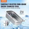 6 Pack Hotel Pans, 1/3 Size Anti-Jam Steam Pan, 0.8mm Thick Stainless Steel Restaurant Steam Table Pan, 4-Inch Deep Commercial Table Pan