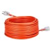 100FT Indoor Outdoor Extension Cord, 16AWG 10Amps 1250W, 3 Prongs Appliance Electric Cord with Lighted End
