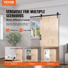 Barn Door and Hardware Kit, 42" x 84" Wood Sliding Barn Door, Smoothly and Quietly, Barn Door Kit with 8-in-1 Floor Guide and Door Handle