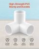 3-Way PVC Fittings, 1-inch PVC Pipe Joints Elbow Connector, 10-Pack Furniture Grade PVC Tee Fittings for DIY Storage Rack, Animal Cage
