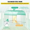 Walk-in Tunnel Greenhouse, 9.8 x 6.6 x 6.6 ft Portable Plant Hot House with Galvanized Steel Hoops, 1 Top Beam, Diagonal Poles
