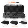 Rifle Case, Rifle Hard Case with 3 Layers Fully-protective Foams, 42 inch lockable Hard Gun Case with Wheels, IP67 Waterproof & Crushproof