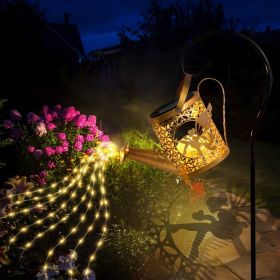 Solar Garden Lights Outdoor Decoration, Metal Solar Watering Can Lights Outdoor Waterproof, Small Patio Light Yard Lawn Pathway Decor, Gardening (Option: 1PCS)