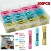 200/100PCS Heat Shrink Butt Wire Splice Connectors Seal Crimp Terminals USA