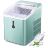 Countertop Ice Maker Machine;  Portable Compact Ice Cube Maker with Ice Scoop & Basket;  26Lbs/24H Ice Machine for Home/Kitchen/Office/Bar;  Black;  G